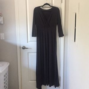 Black stretchy floor length dress